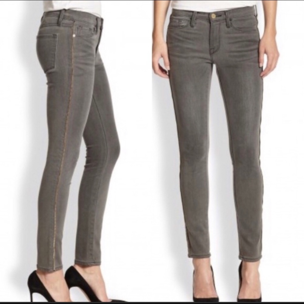 FRAME DENIM GRAY LE SKINNY DE JEANNE SIZE 26